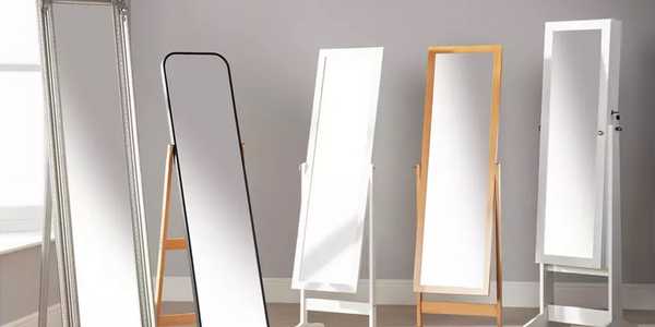 A collection of free standing mirrors.